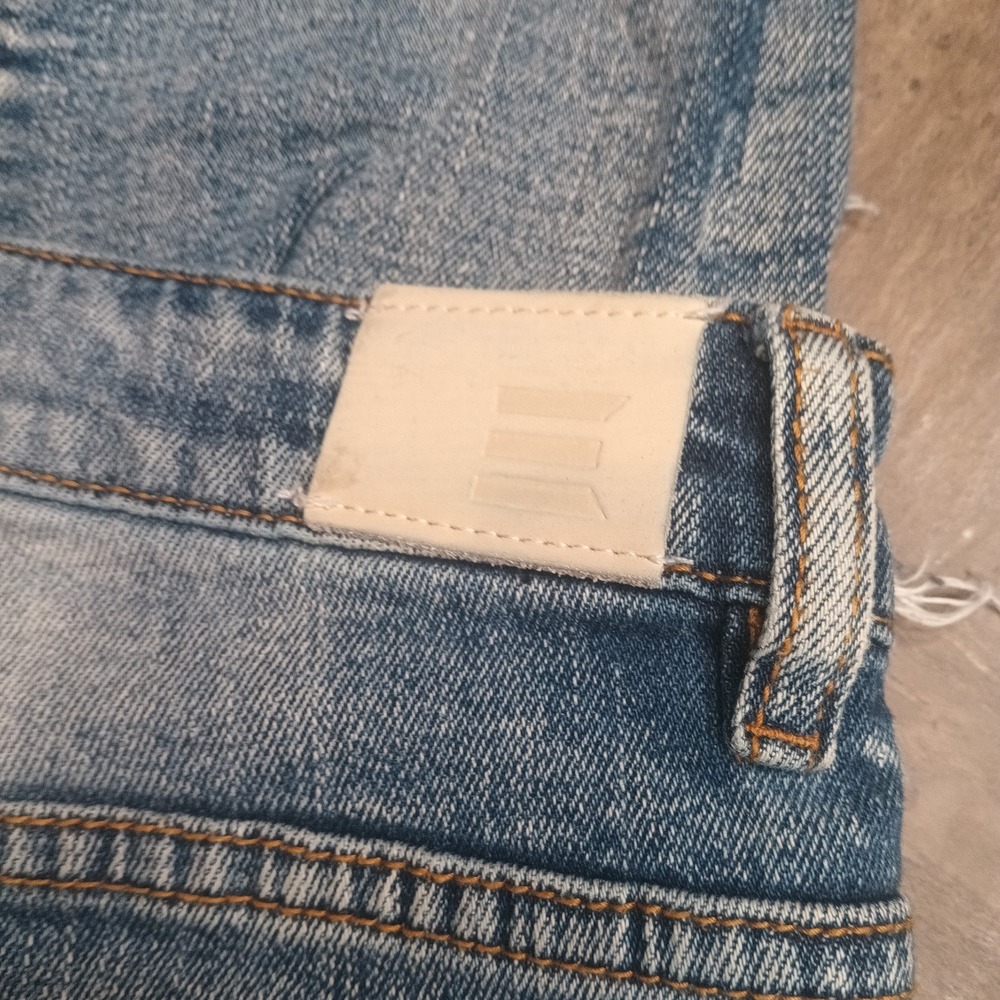 Embellish Jeans Straight 35x33 Mens Jeans Red‎ Thread Art Distressed Y2K Street - Picture 11 of 15